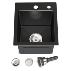JIMU 1315LT-B charcoal black drop-in sink