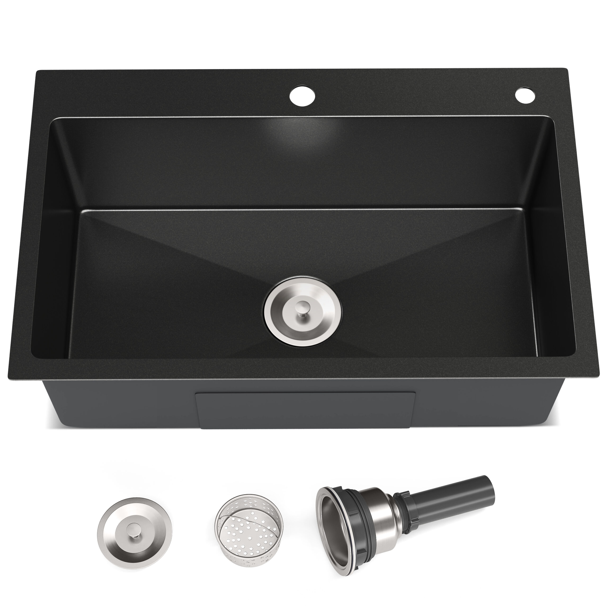 JIMU 2818LT-B charcoal black drop-in sink