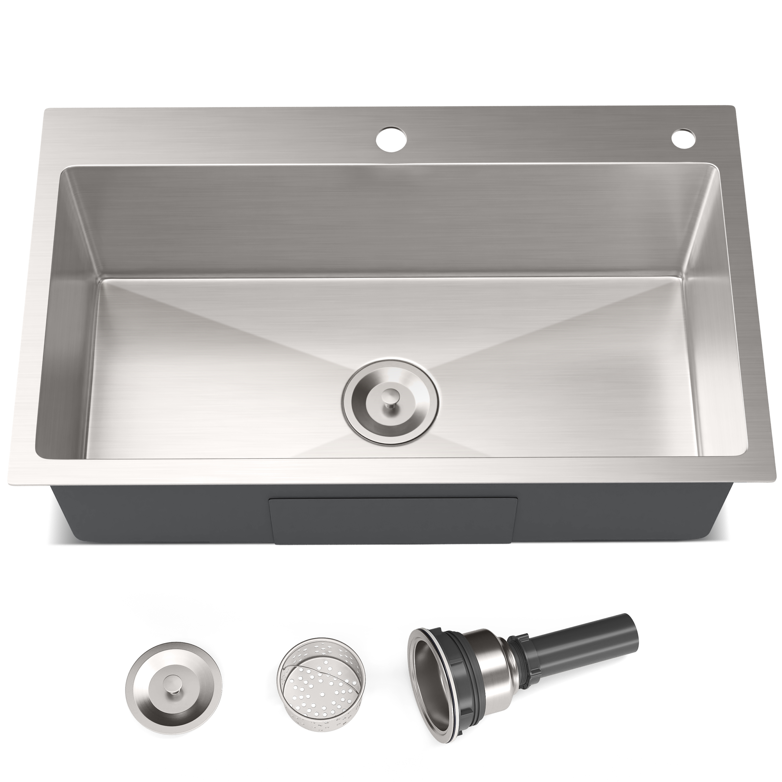 304 Stainless Steel, 30"L x 18"W x 9"D