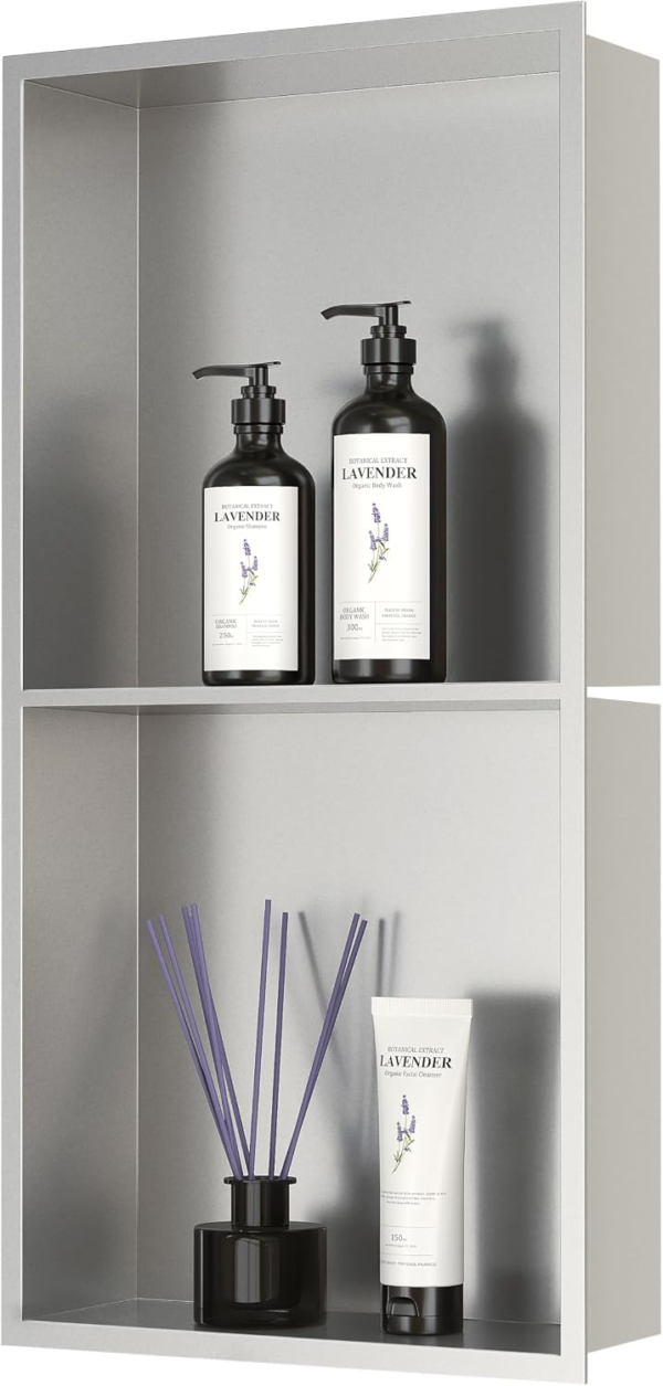 JIMU NS-1224 brushed silver shower niche